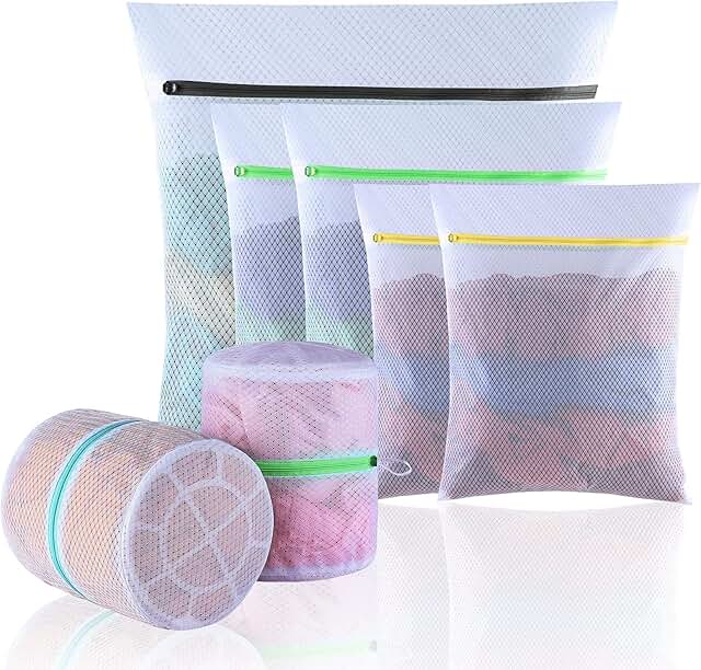 GOGOODA Mesh Laundry Bags, Delicates Washing Bags for Sweater Blouse Hosiery Bras Premium Wash Bags for Travel Storage Org...