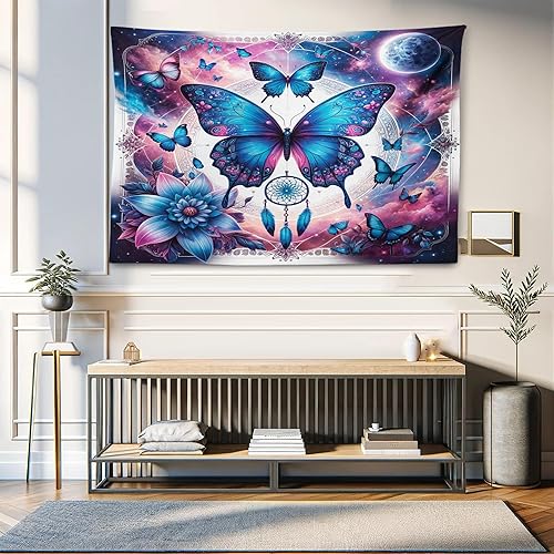 Miniatura 174 de Ambesonne Tapiz indie, estilo moderno de Memphis de los años ochenta, geométrico, abstracto, colorido, diseño de puntos, funky, para colgar en la