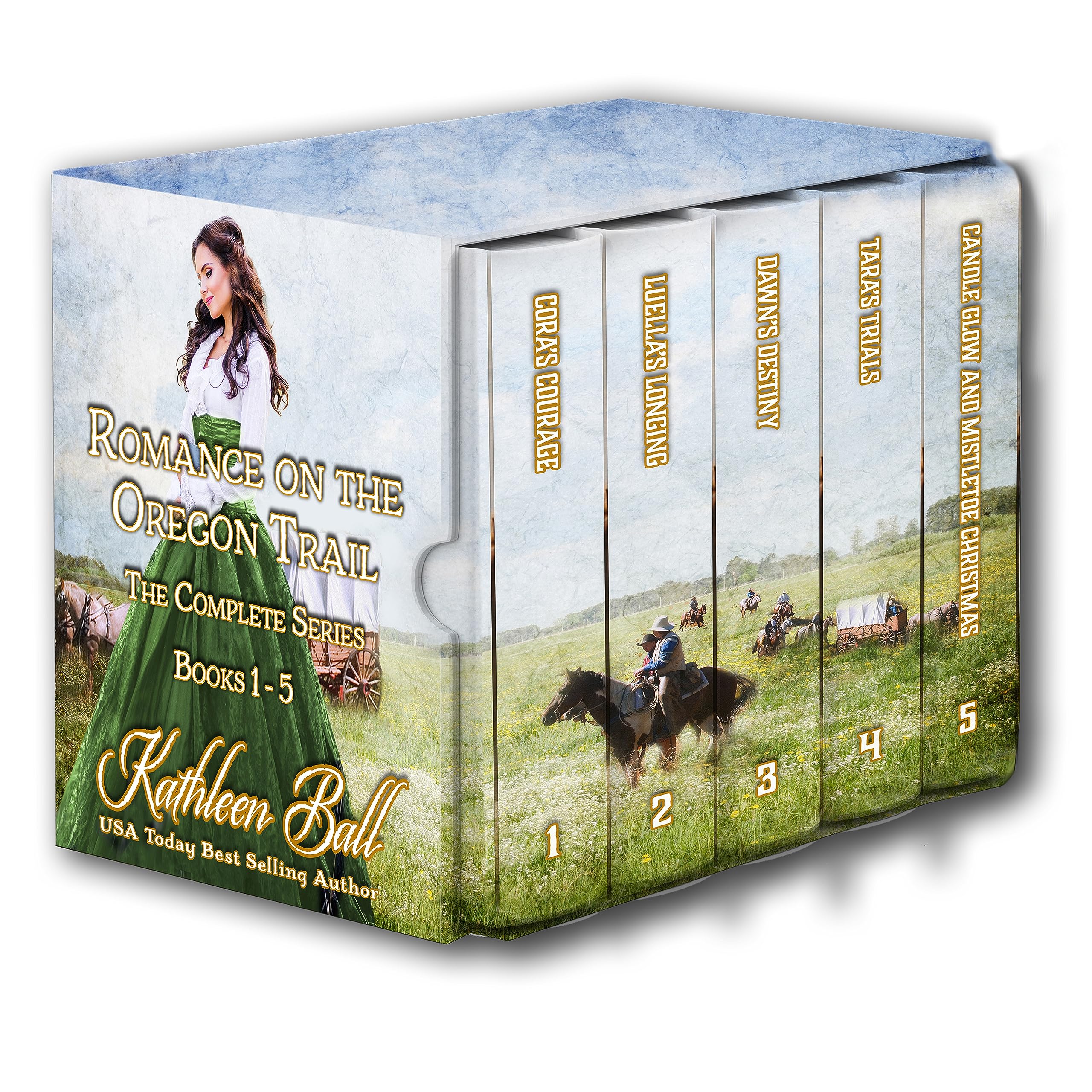 Romance on the Oregon Trail : The Complete Set Books 1-5: Christian Historical Western Romance