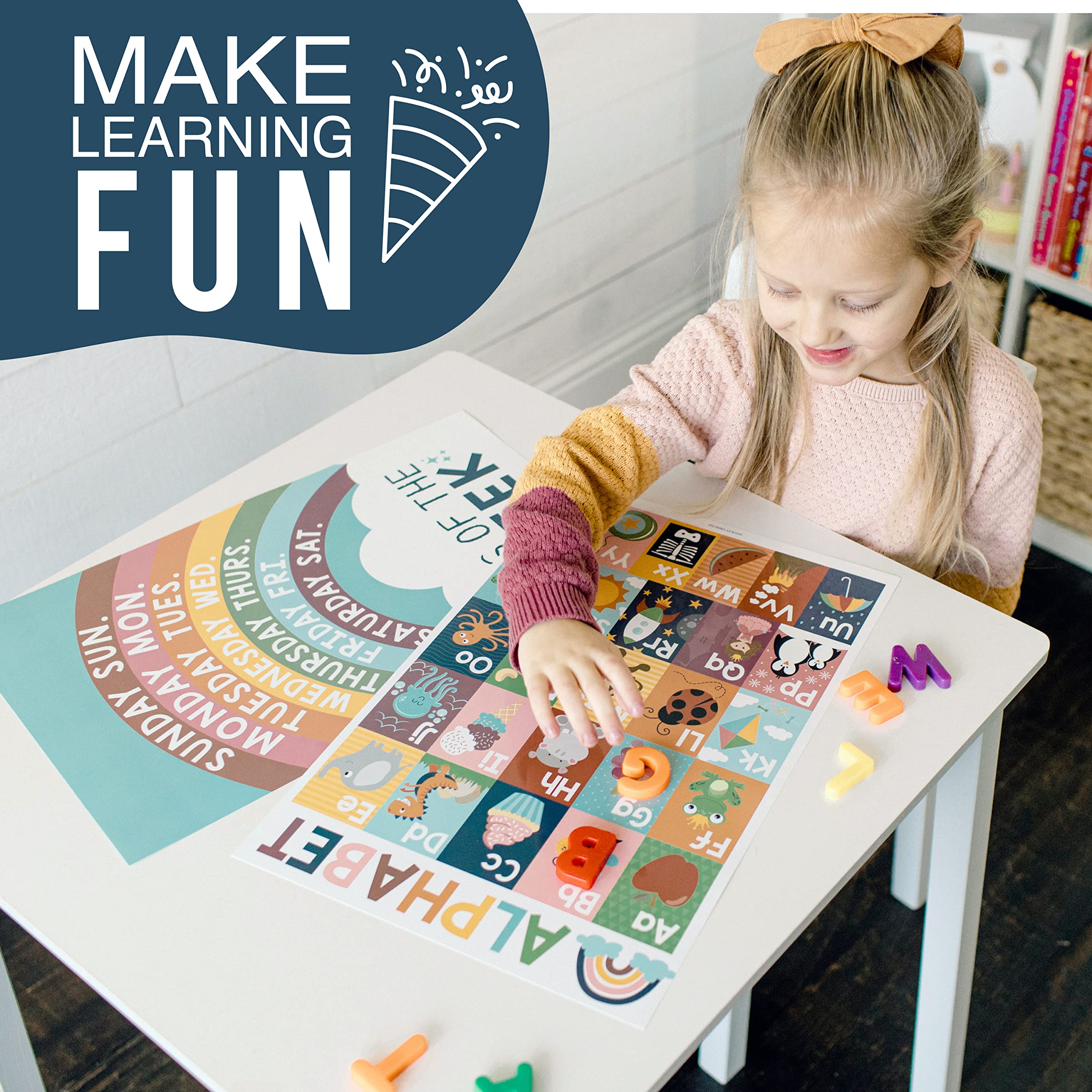 18 Posters éducatifs Style Bohème Pour Maternelle : Décoration Colorée, Apprentissage Préscolaire - 5