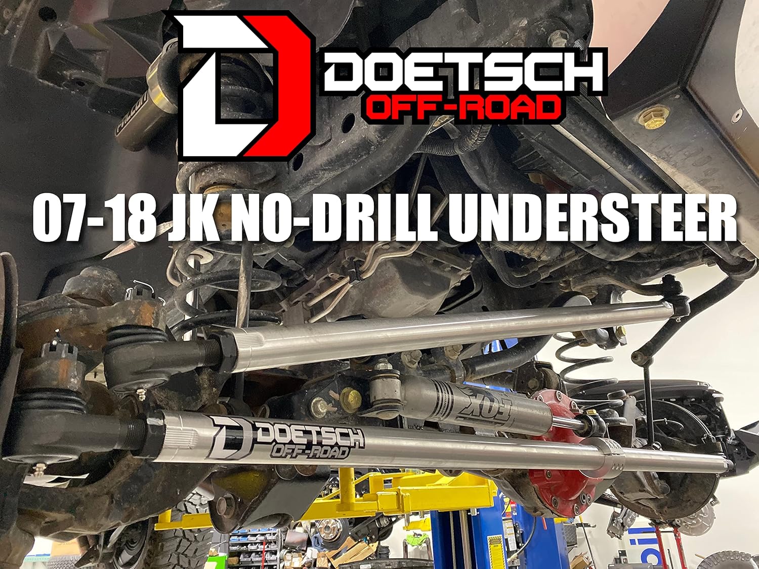 07-18 JK/JKU 7075 1 TON ALUMINUM TIEROD & DRAG LINK (NO DRILL) STEERING UNDER KIT WITH 1-TON OFFSET ENDS