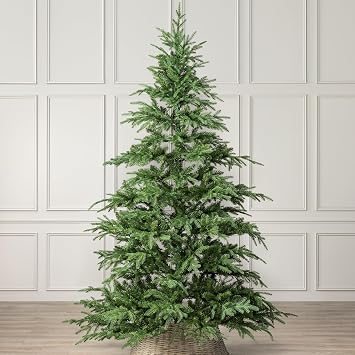 Christow Nordmann Fir Christmas Tree, 8ft, 1172 Tips, Hinged Branches
