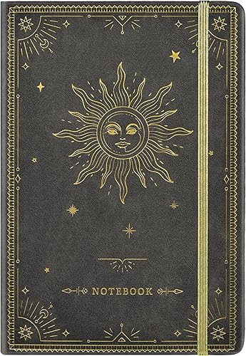 Artfan Cuadernodiario a rayas  Cuaderno clásico de piel sintética de papel grueso de alta calidad con bolsillo + separadores de páginas, regalos,