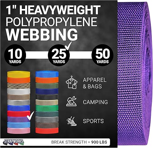 Vista 17 de Strapworks Correas de polipropileno pesado: correas de polietileno resistentes para reparación de equipos de bricolaje al aire libre Negro