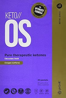KETO//OS Chocolate Swirl CHARGED, BHB Salts Ketogenic Supplement - Beta Hydroxybutyrates Exogenous Ketones for Fat Loss, Workout Energy Boost and Weight Management through Fast Ketosis, 30 Sachets