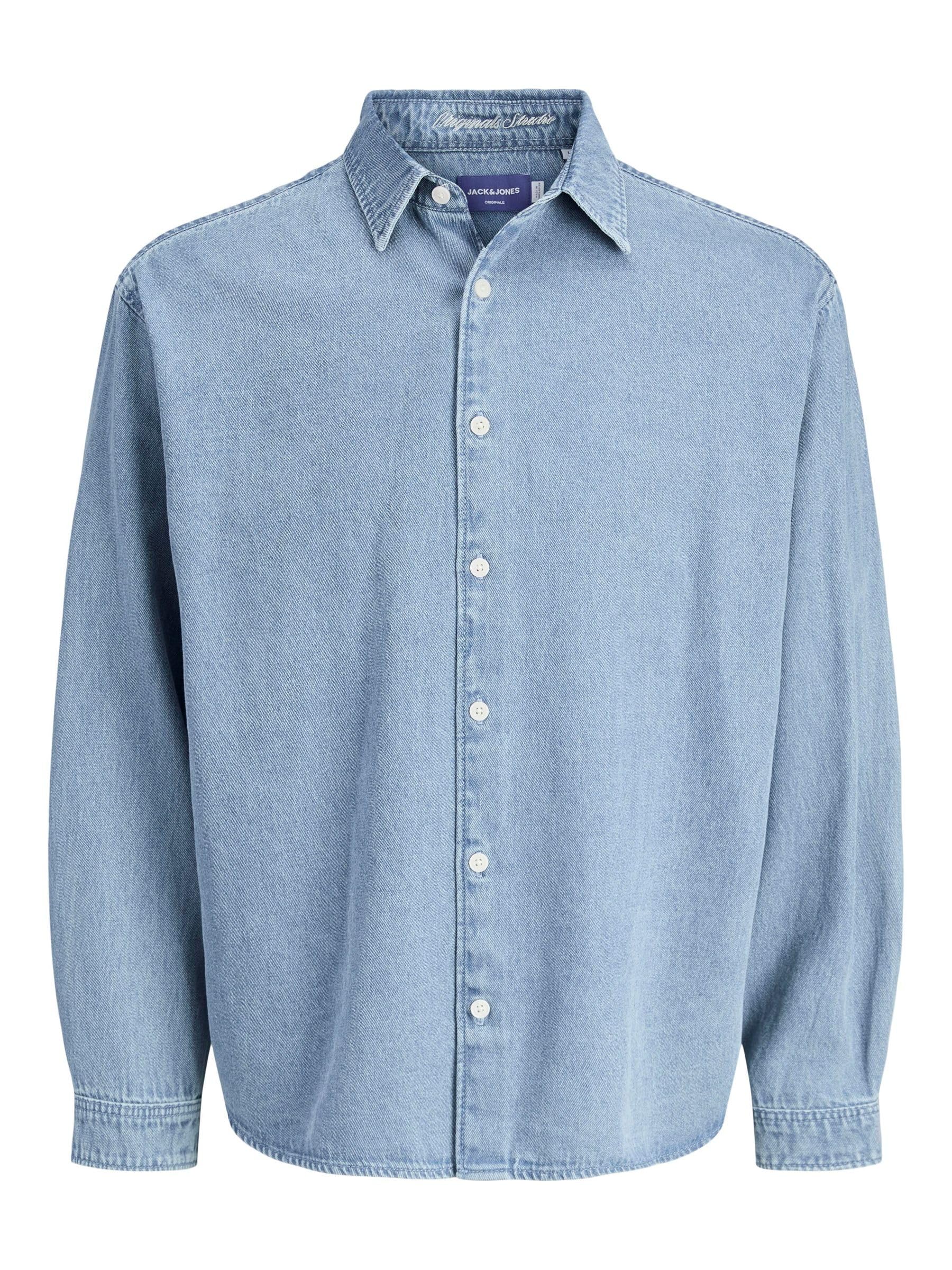 Jack & Jones JORNORREBRO DENIM SHIRT LS SN – Denim Shirt, Medium Blue Denim