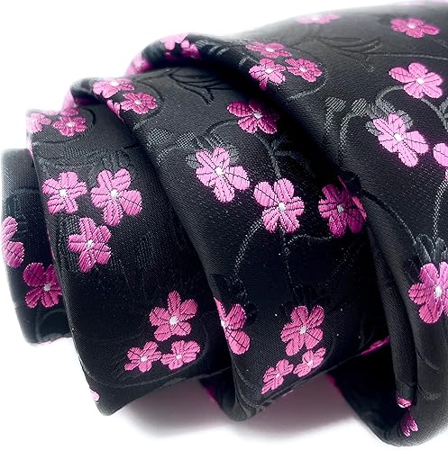 Miniatura 3 de Scott Allan Collection Corbatas florales para hombre - Corbata de flores tejida jacquard