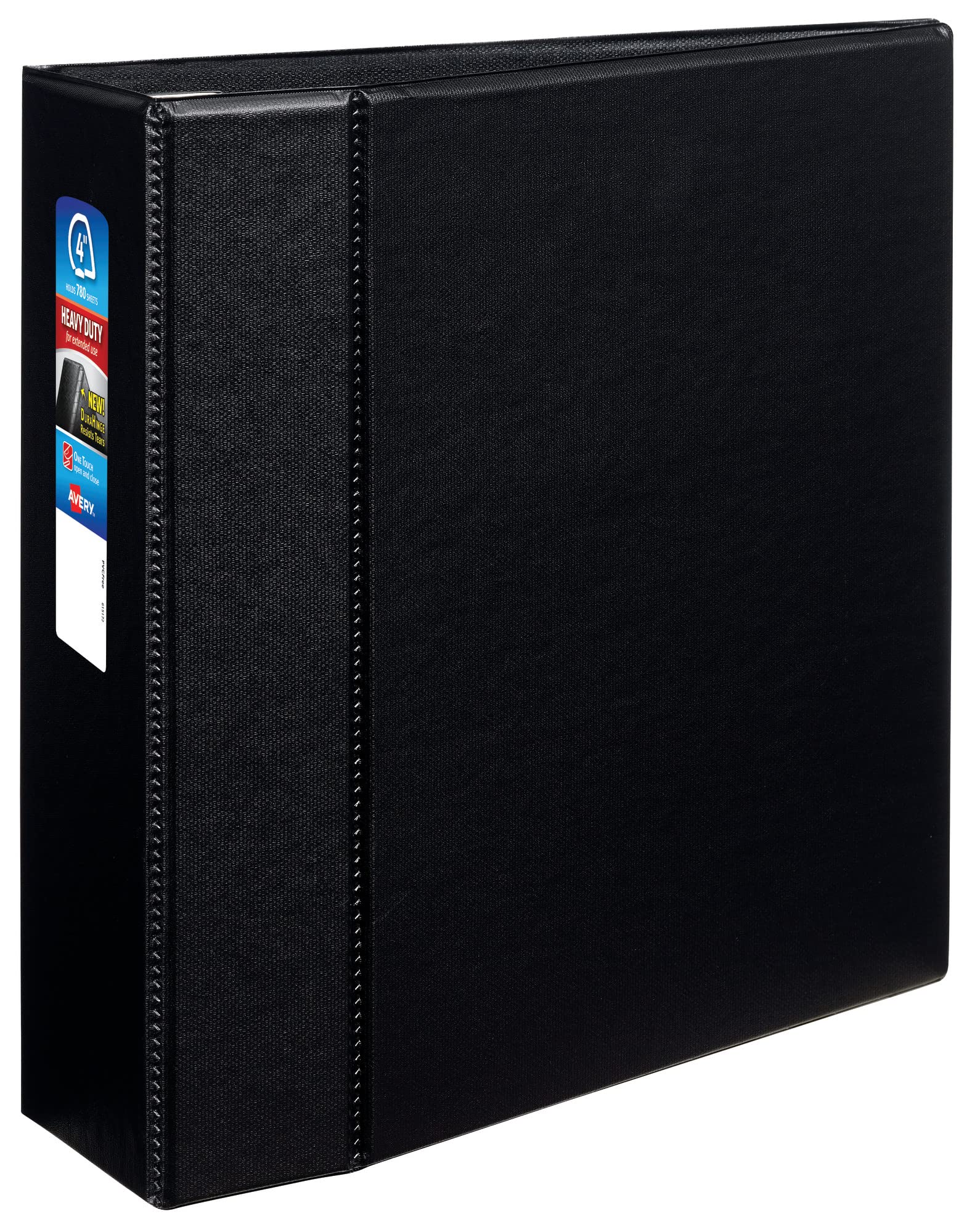 Avery Heavy-Duty Binder with 4-Inch One Touch EZD Ring, Black (79984)