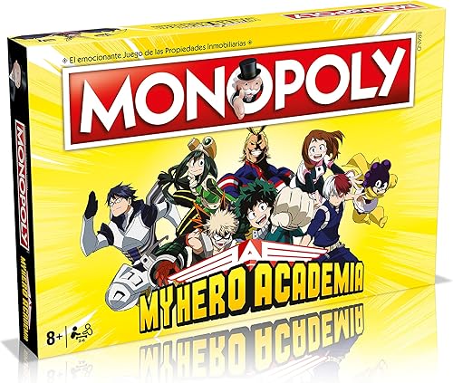 Winning Moves - Monopoly My Hero Academia - Juego de mesa de propiedades inmobiliarias - Versión en español