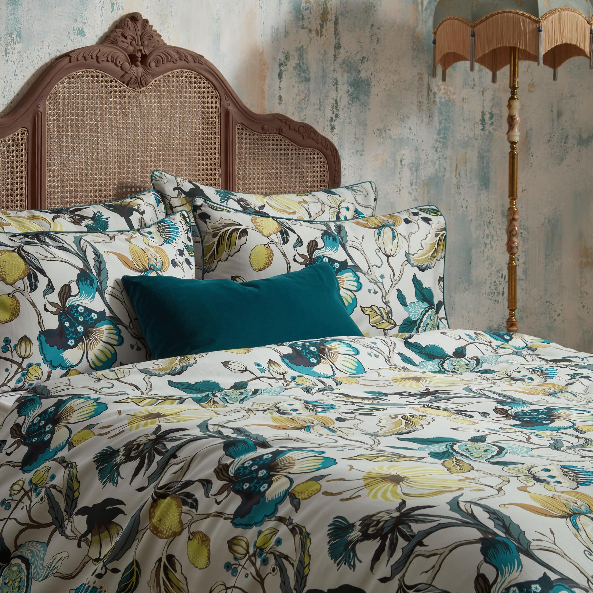 Cotton Floral Duvet Cover Set with Pillowcases Included