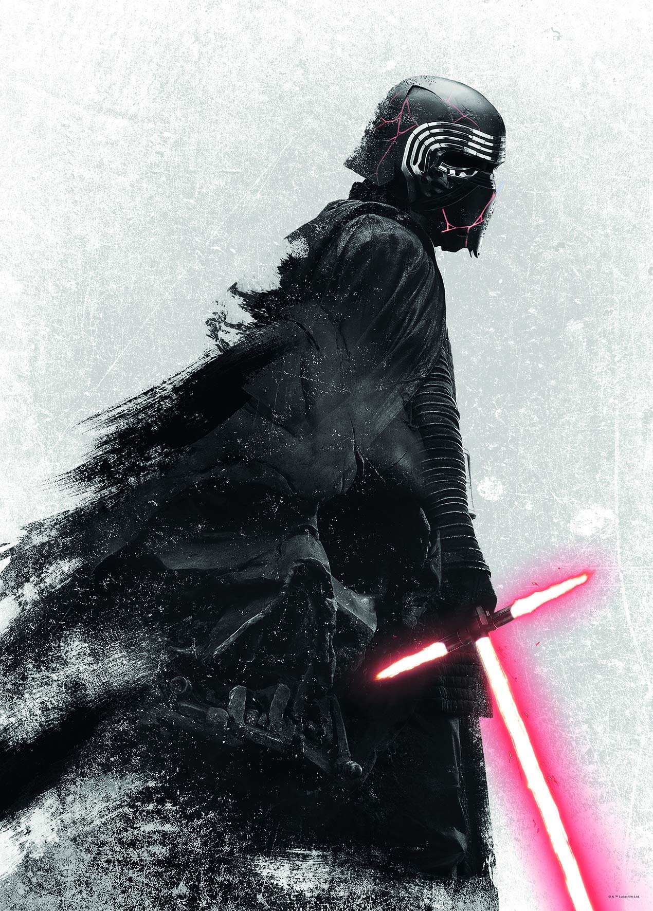 Komar Wall Picture Star Wars EP9 Kylo Vader Shadow Children's Room Decoration Art Print Without Frame Available in 3 Sizes, Colourful, WB173-50x70
