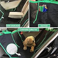 Vista 5 de ARGA - Protector impermeable para asiento de automóvil para perro, incluye cinturón de seguridad para cachorros, bolsa de mano, acceso a la consola