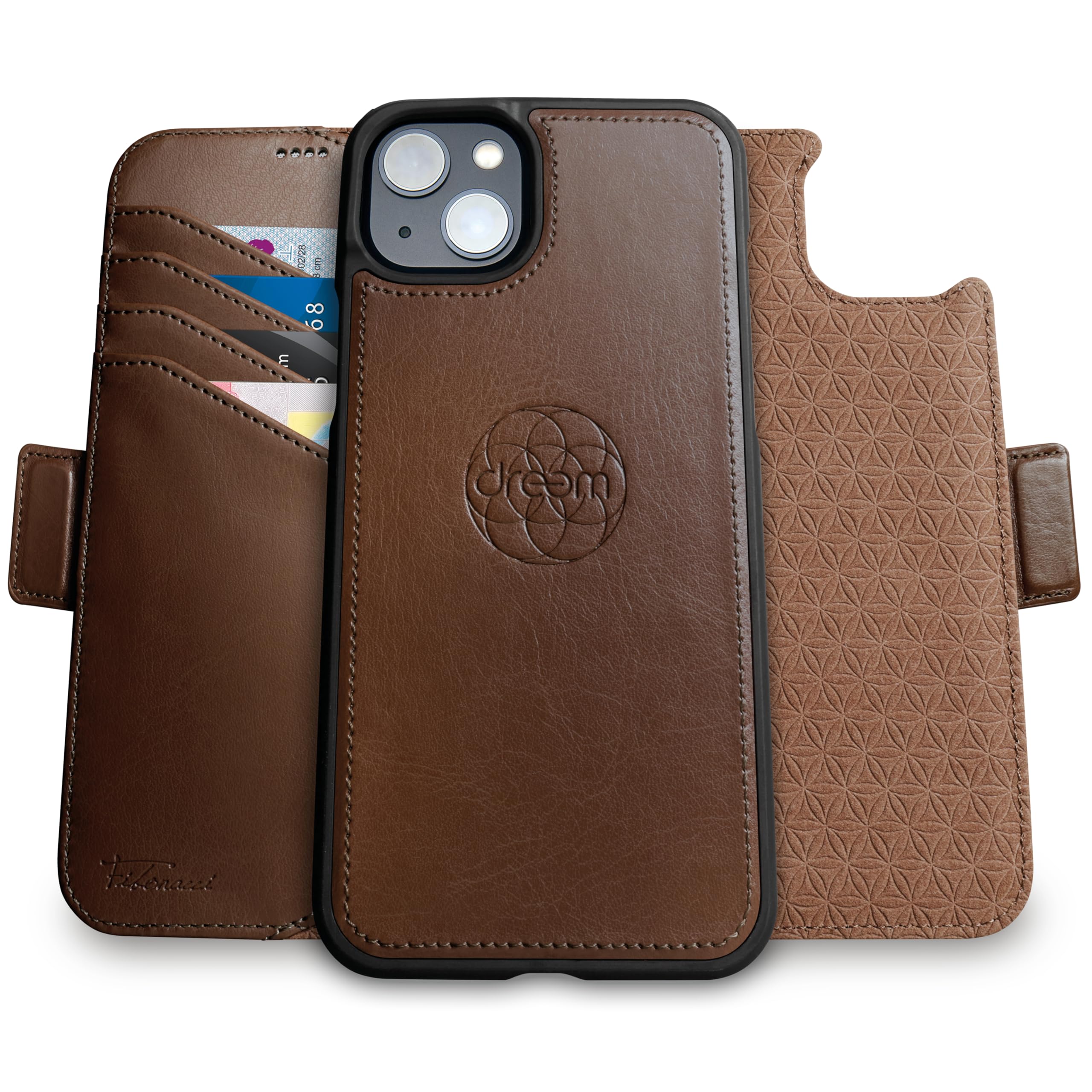Amazon.co.jp: Dreem iPhone 15 Plus用 ヴィーガンレザー マグネット