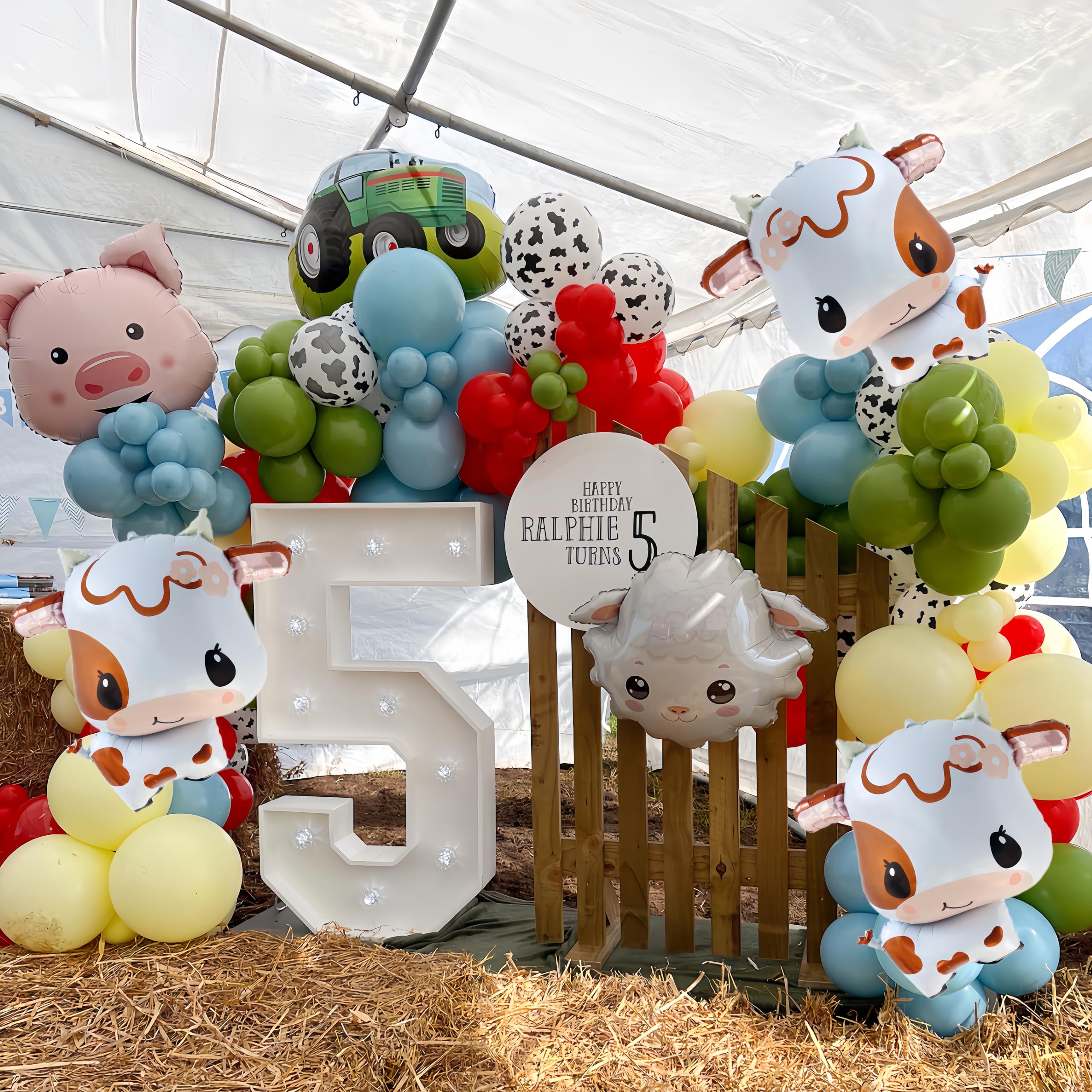 3Pcs Cow Mylar Balloons – Farm Birthday Party Decor, Neutral Brown Cowboy/Cowgirl Theme, Helium-Friendly