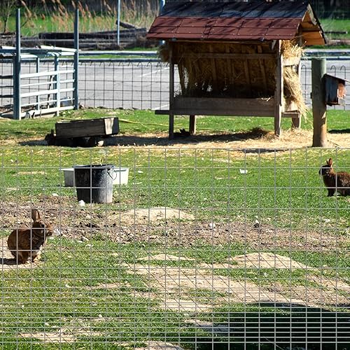 Miniatura 6 de Zonon Valla de granja de 40 pulgadas x 100 pies para caballo, ciervo y cerdo, valla de alambre soldado galvanizado, valla de pollo, valla de conejo,