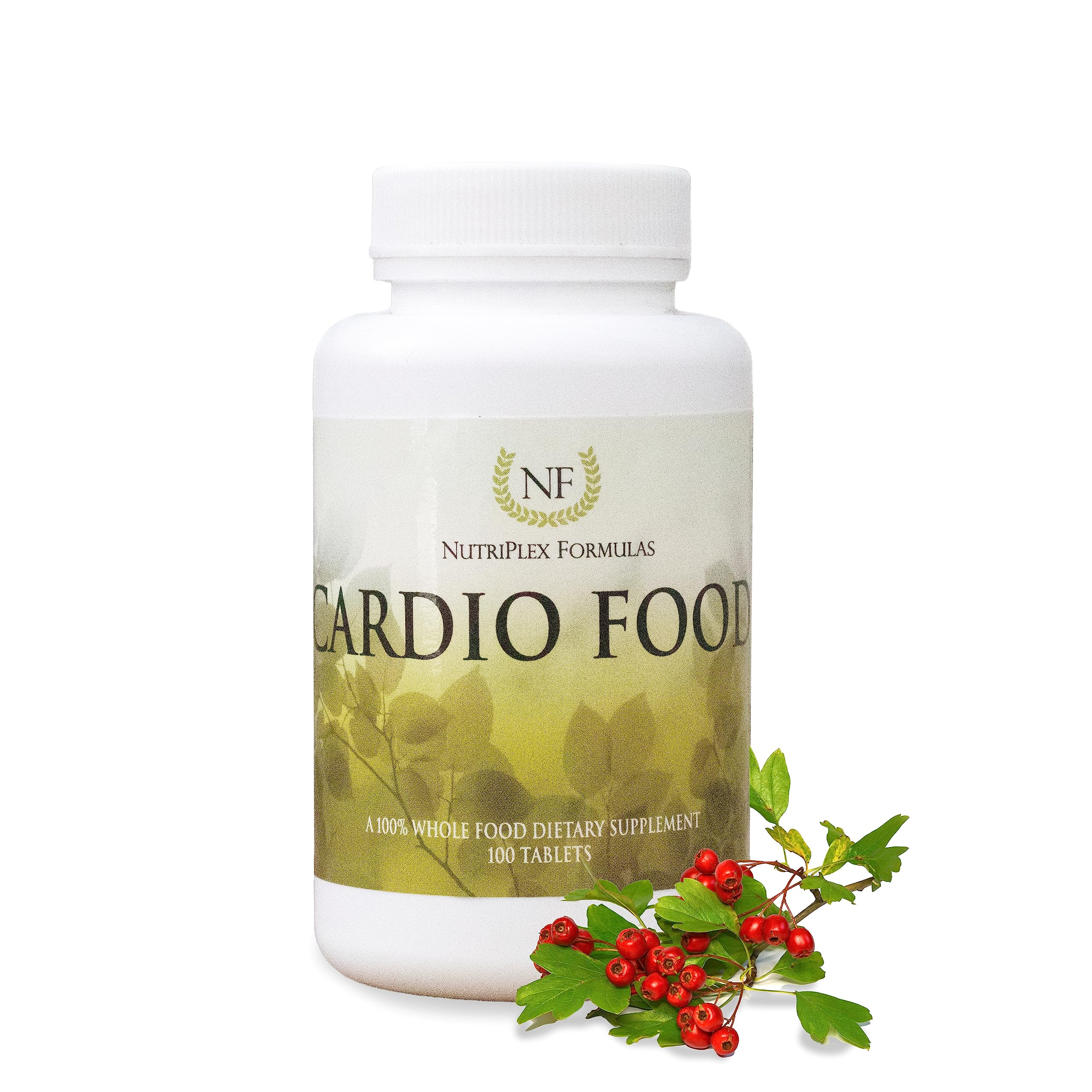 Cardio Food Supplement | Whole Food Heart & Circulatory Support | Organic Ingredients | Blood Flow & Vascular Health | 100 Tablets | Made in USA