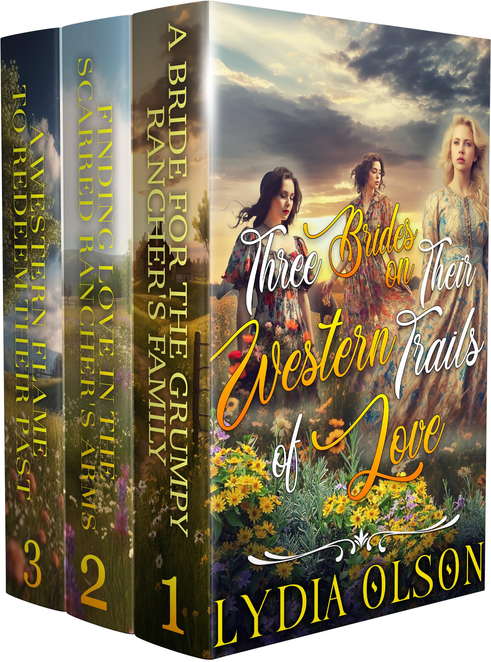 Three Brides on Their Western Trails of Love: A Western Historical Romance Book Collection