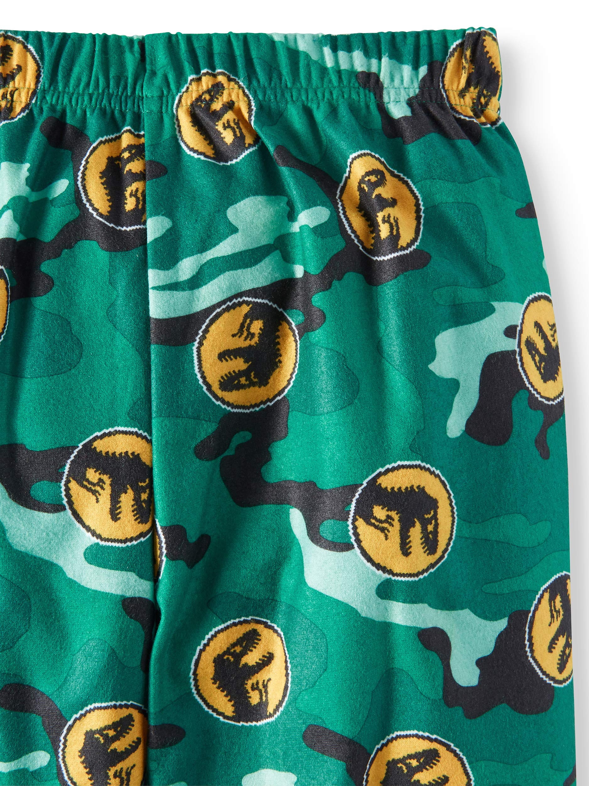 Jurassic World Boys Pajamas Dinosaur 2 Pc Sleepwear Shirt and Pants Pjs Set (Boys Small Size 6/7)