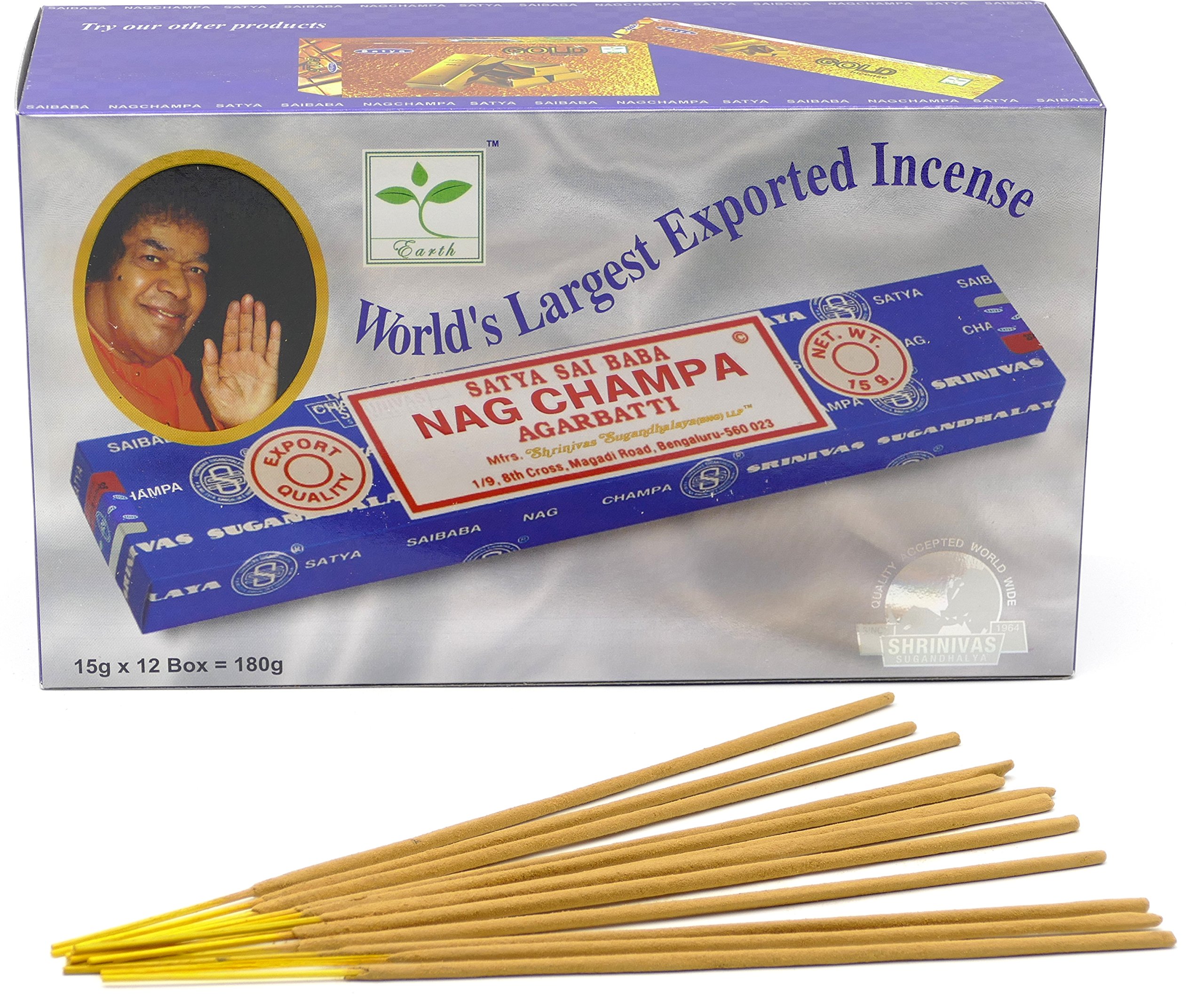 Nag Champa Indie, 15 g, 12 boites