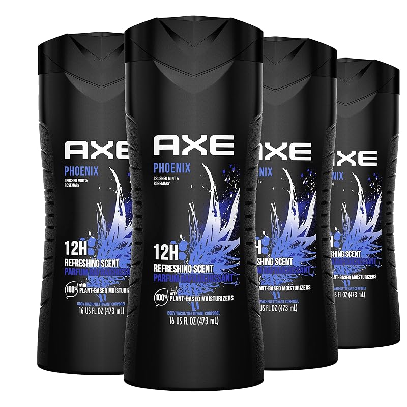 Sabonete líquido corporal AXE Phoenix, pacote com 4 unidades de 473 mL