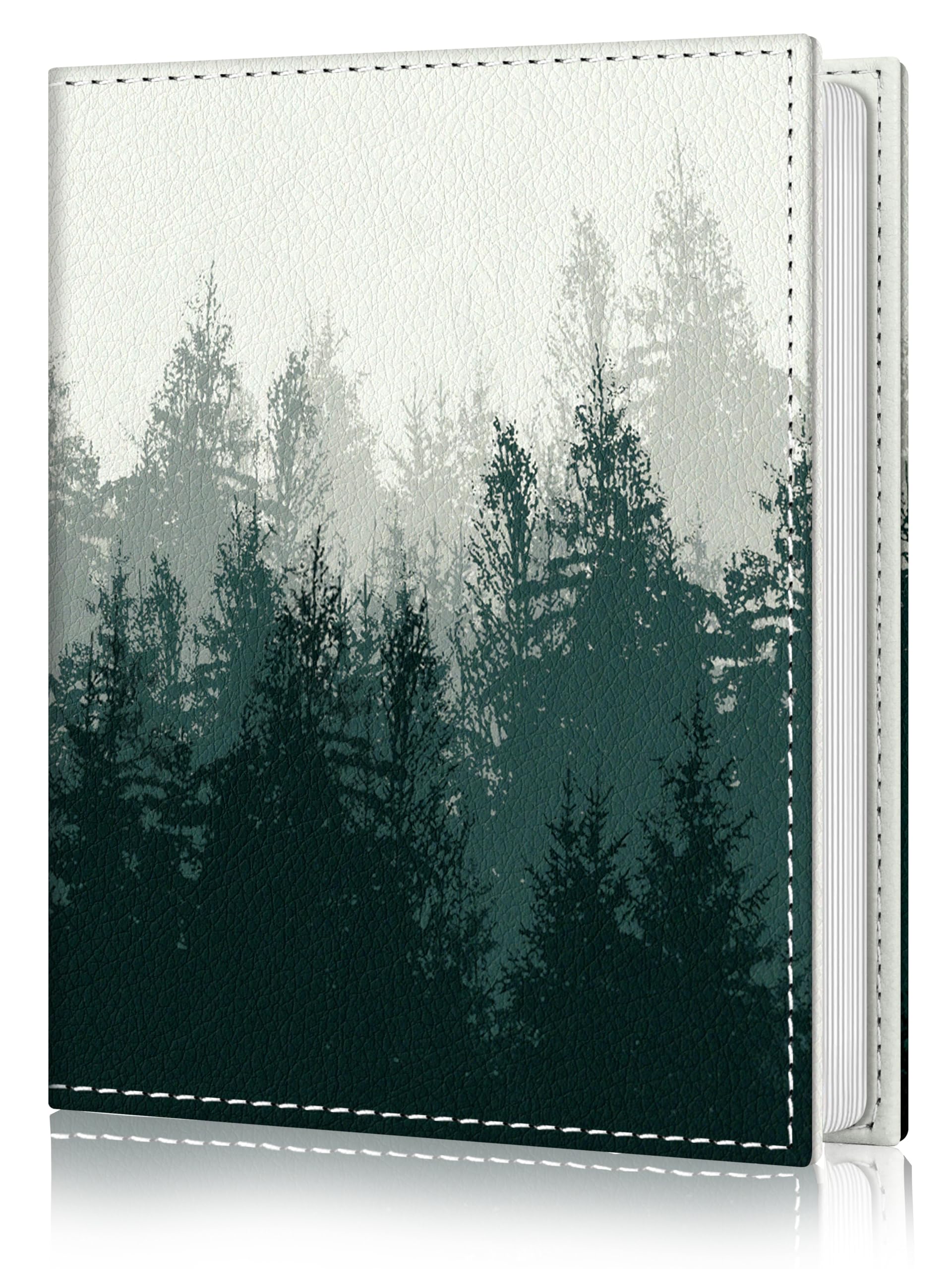 Photo Album 4x6, 56 Pockets Small Picture Book Foggy Forest Trees