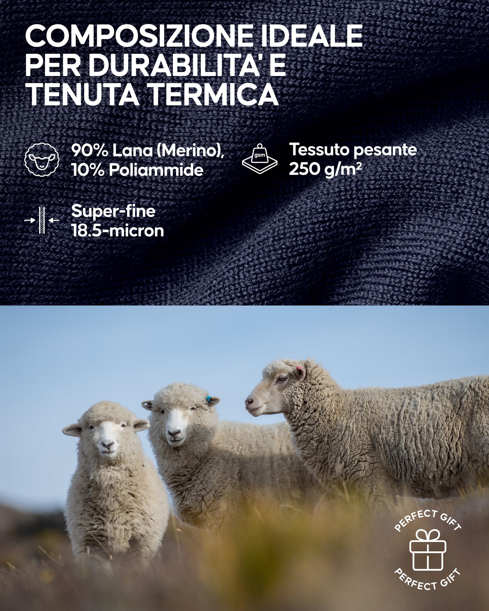 DANISH ENDURANCE Maglia Termica Donna in Lana Merino per Freddo Estremo, Manica Lunga, Intimo Termico per Sci, Trekking, Escursionismo