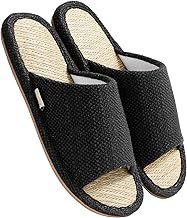 mianshe Slippers, Rush Room Shoes, Spring & Summer, Indoor, Linen, Flax, Unisex, Cool, Anti-Slip, Non-Slip, Non-Slip, Indoors, Lightweight, Open Front, Plain, Iweed