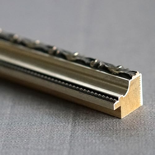 Miniatura 4 de Poster Palooza Marco plateado de 5 x 4 pulgadas, de madera maciza envejecida, acrílico UV, respaldo de espuma y accesorios para colgar, marco de 5 x