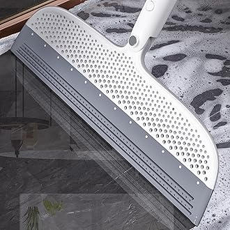 Multifunction Floor Squeegee Broom for Pet Hair Removal, Silicone Magic-Style Broom for Floor Cleaning, 51.77" Long Handle for Carpet, Bathroom Tile, Hardwood Floors, Garage, Liquid Spills, Fine Dust