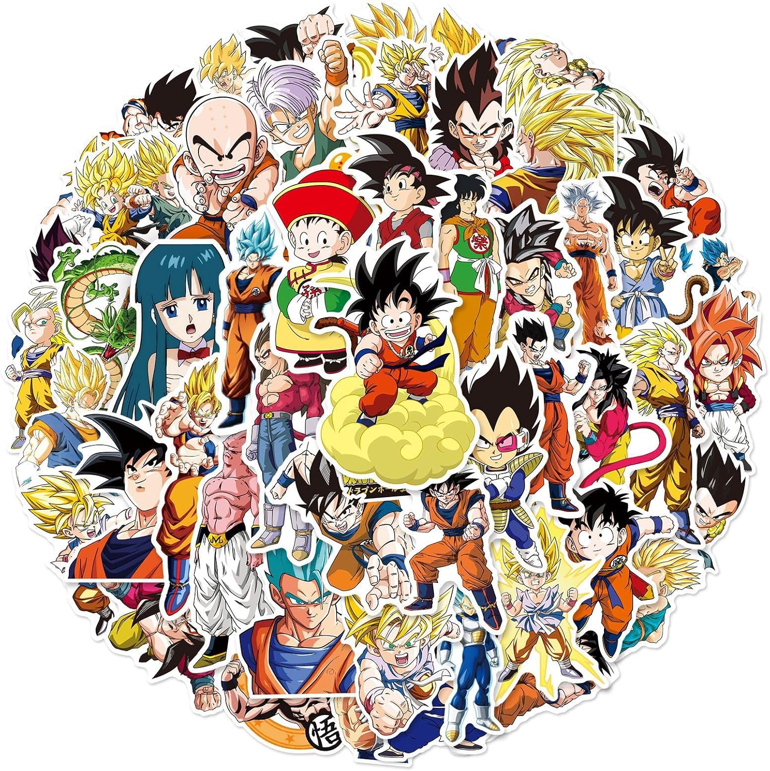 Anime Dragon Ball Stickers Set - 50PCS Waterproof Aesthetic Decals for Scrapbooking,Water Bottles, Laptops, Skateboards Party Favors - Aesthetic Decals for Fans Teens Kids image 4