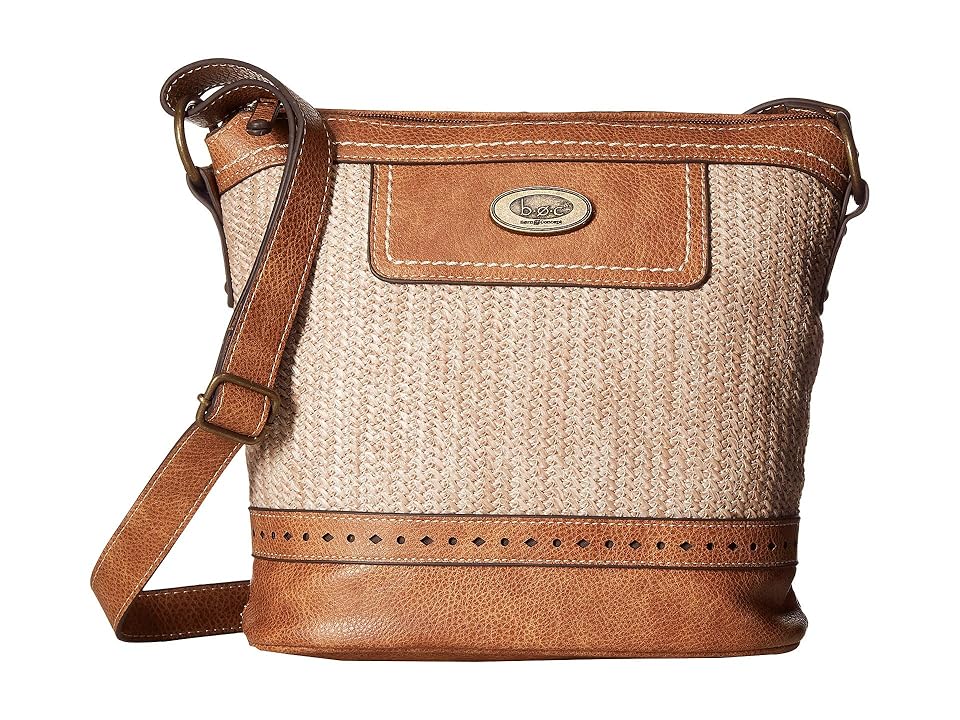 

b.o.c. Callahan Straw Crossbody (Straw/Saddle) Handbags