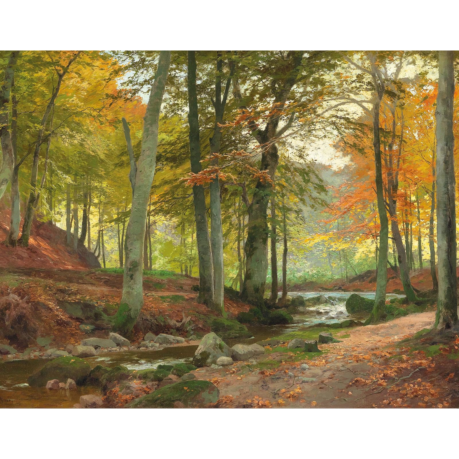 Chengqism Jigsaw Puzzles 100 Pieces for Adults Landscape Puzzle 100 Pieces Forest 100 Piece Jigsaw Puzzle with Extra Large Piece for Adult Educational Games-Home Decor Puzzles for Adult Teens Seniors — image 1