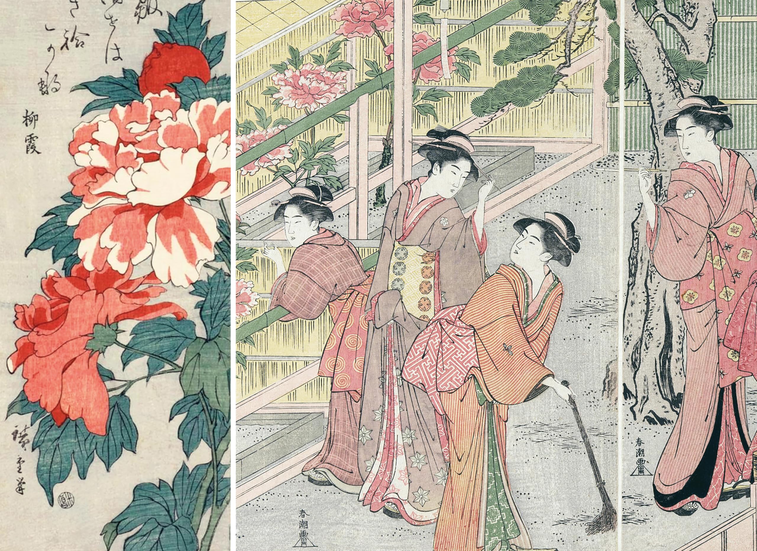 Roses, pivoines et iris par les grands maitres de l'estampe japonaise (coffret)