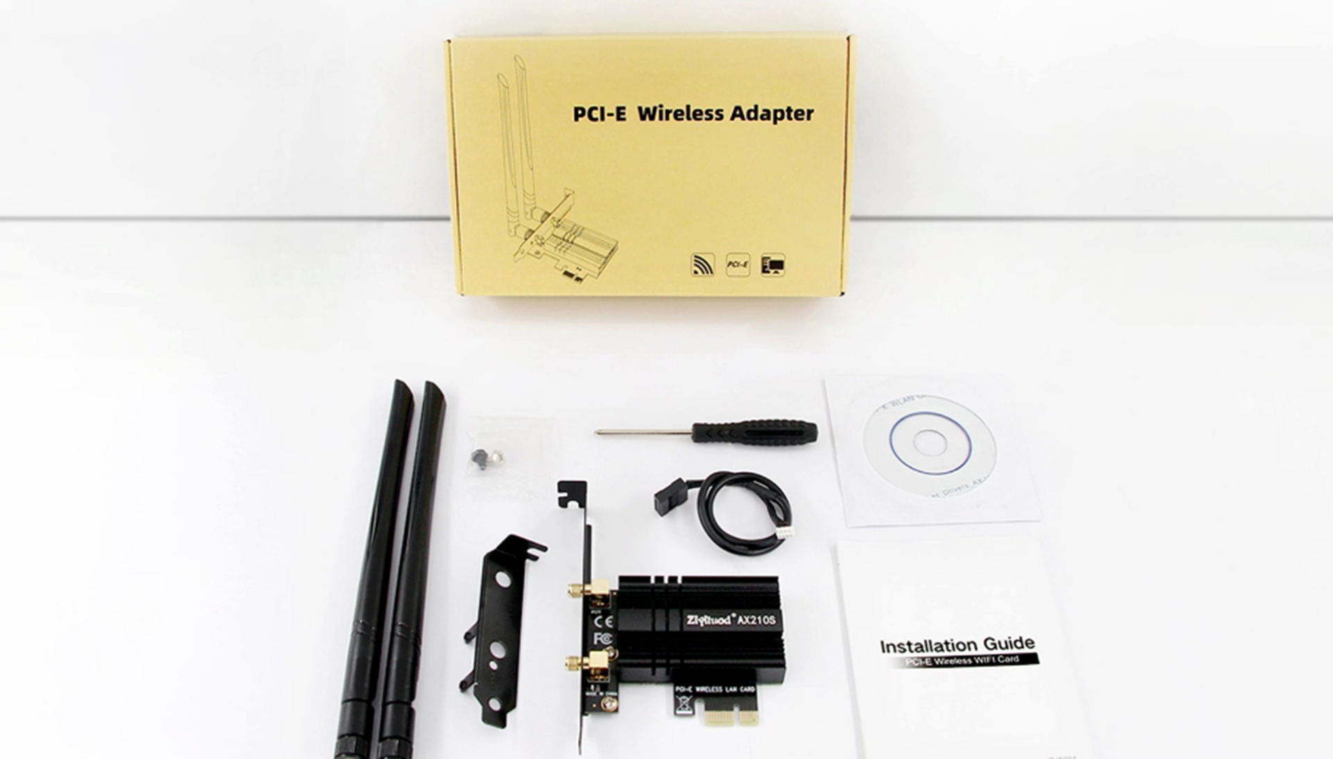 WiFi Card 5400Mbps 6E Wireless WiFi Bluetooth 5.3 PCIe Network