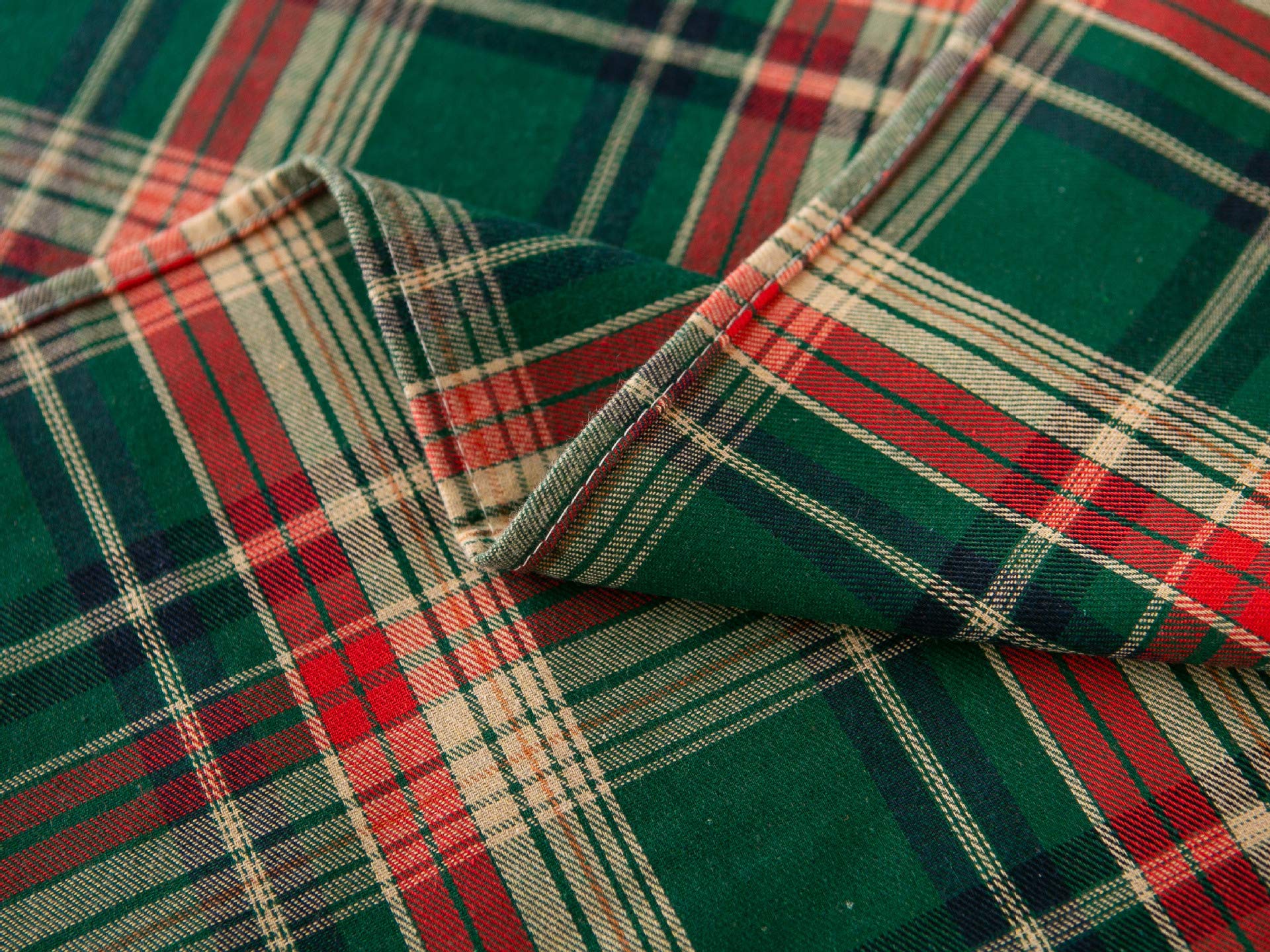 Weihnachten Tischdecke 80x90cm,Grün Plaid Weihnachten Rechteckige Tischdecken Waschbar Xmas Party Tischdecke, Tischwäsche Eckig Rechteckig Größe Wählbar, für Home Küche Esszimmer Dekoration