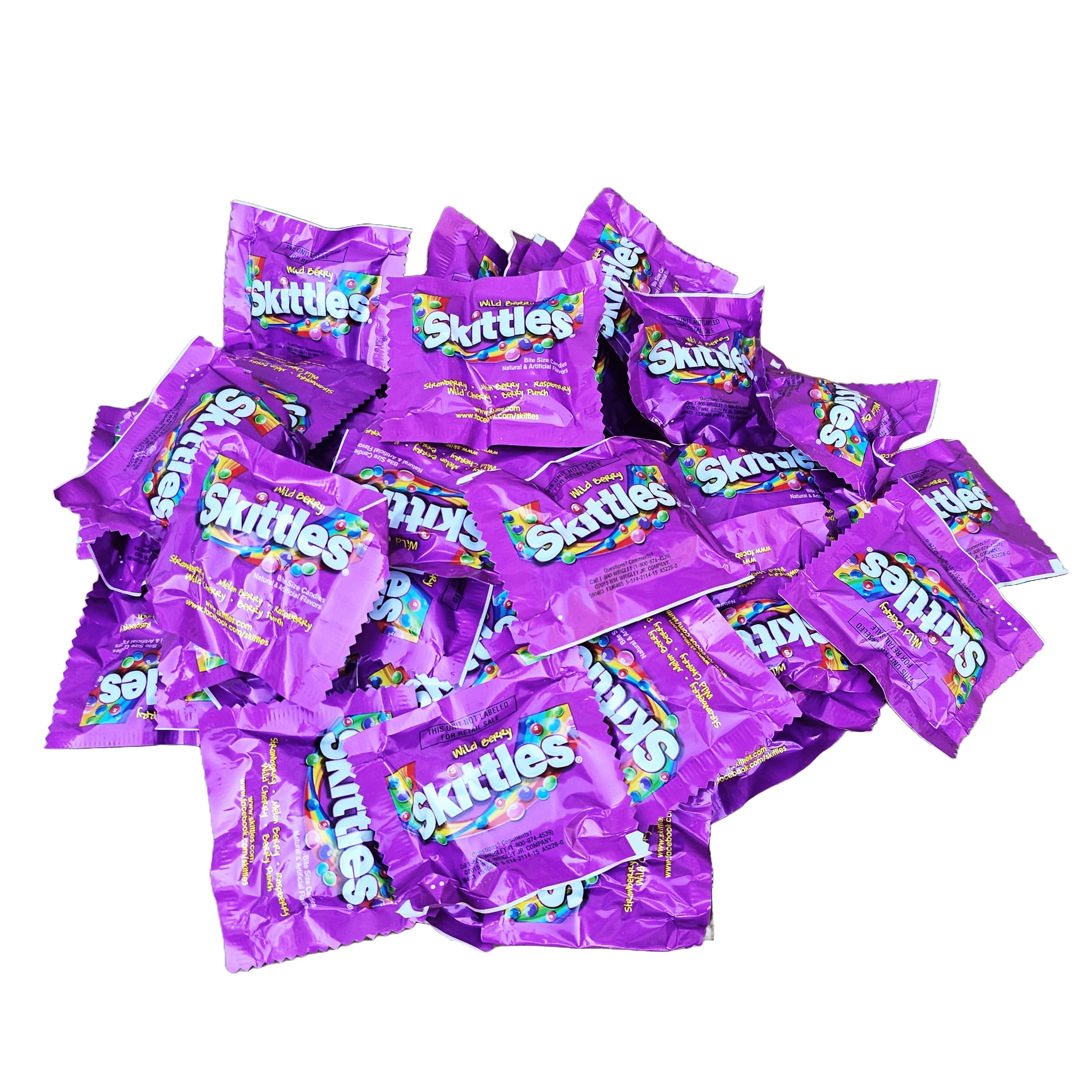 Skittles Wild Berry Fun Size Packets, Bulk Candy, 30 Packets