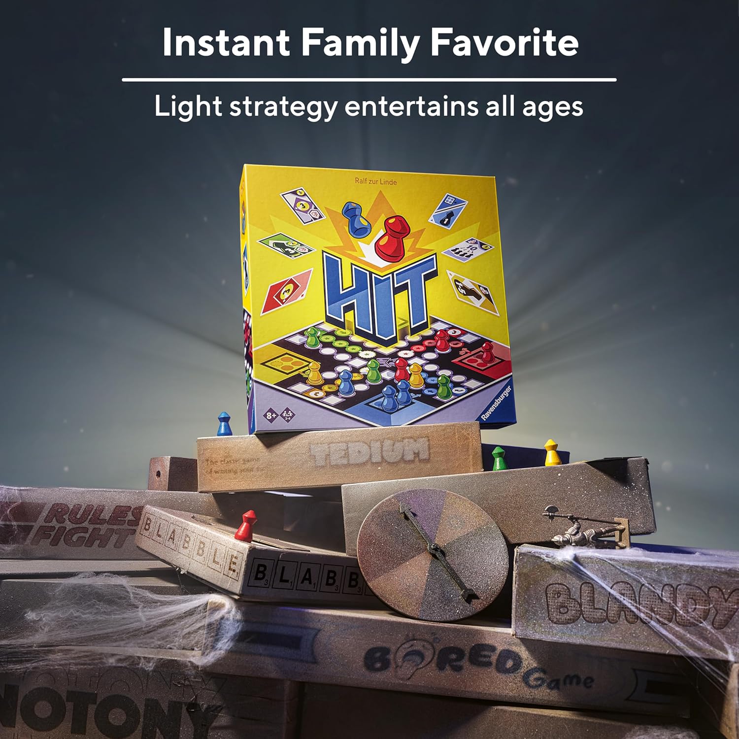 Ravensburger HIT Family Board Game -Entertaining Family Board Game| Suitable for Ages 8 and Up | Ideal for Family Game Night, 22456
