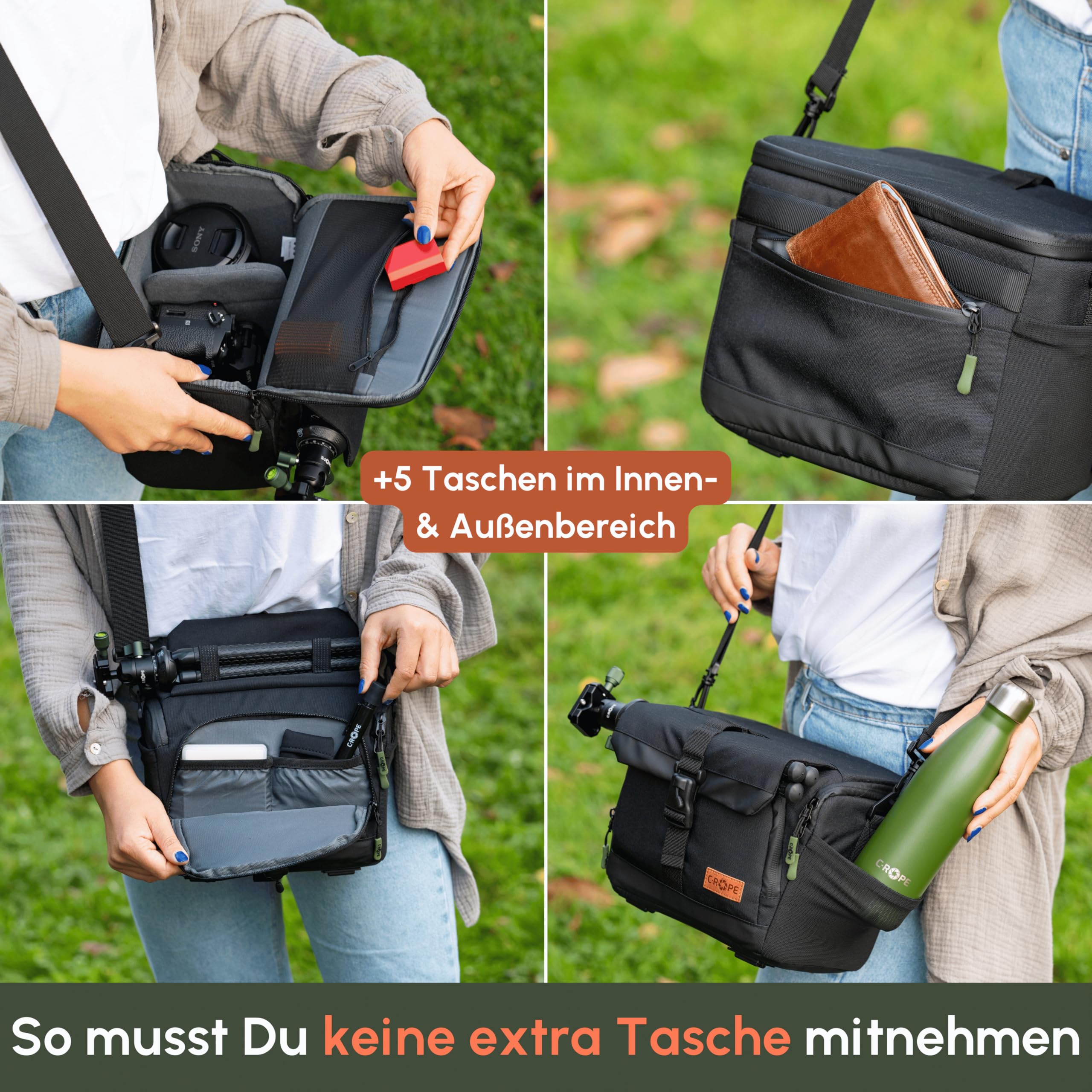C-Rope wasserfeste Kameratasche zum Umhängen | Tasche für Kamera Ausrüstung | Für kleine Fotografie Ausrüstung statt Kamerarucksack