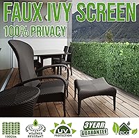 Vista 7 de ColourTree Valla de privacidad y pared de fondo de hiedra artificial de 39 x 198 pulgadas, panel de setos de hojas sintéticas con respaldo