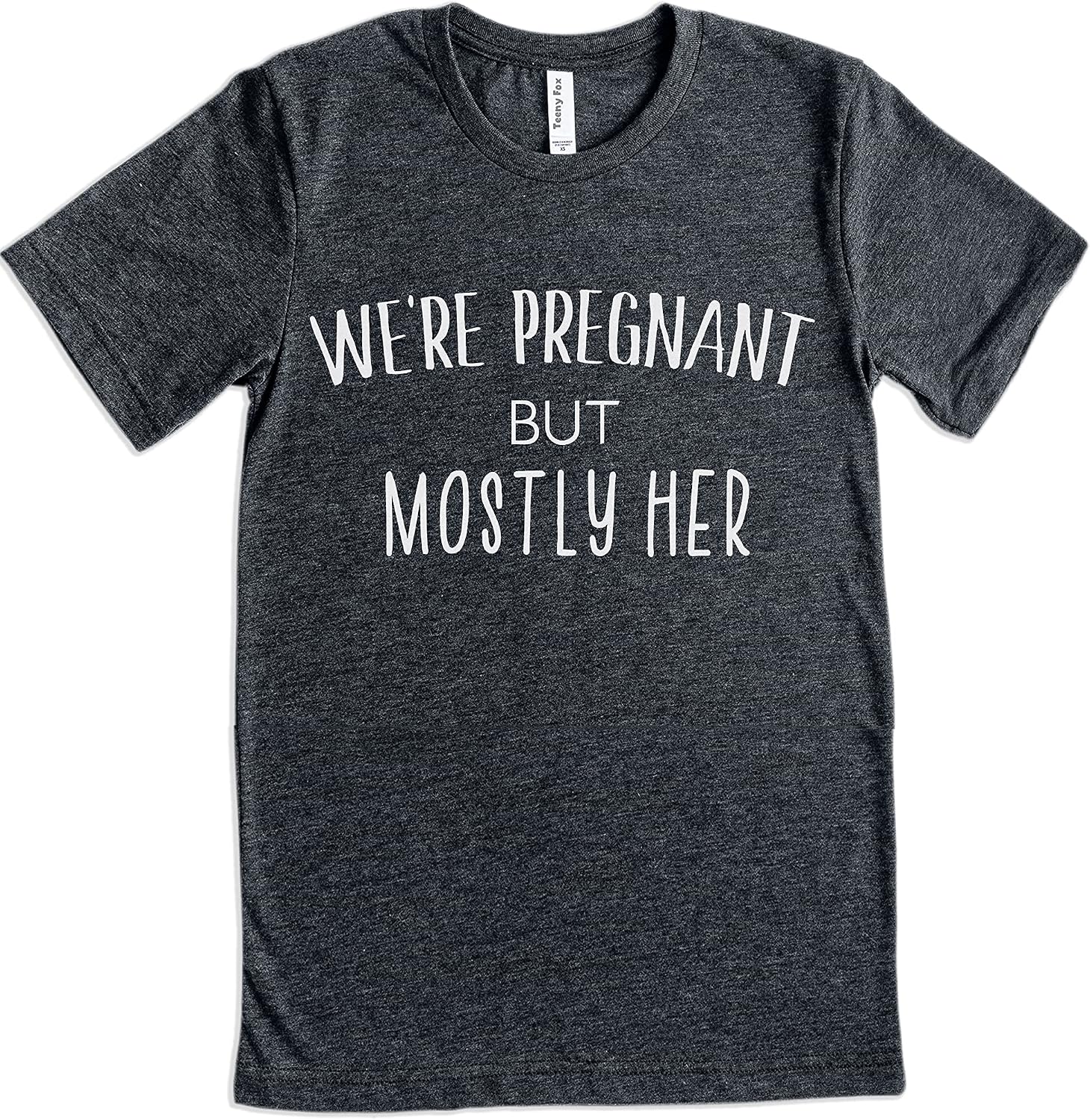 Teeny Fox Funny Pregnancy Announcement T Shirt Mom Dad Mama Maternity Saying Couple Pregnant Matching Shirts