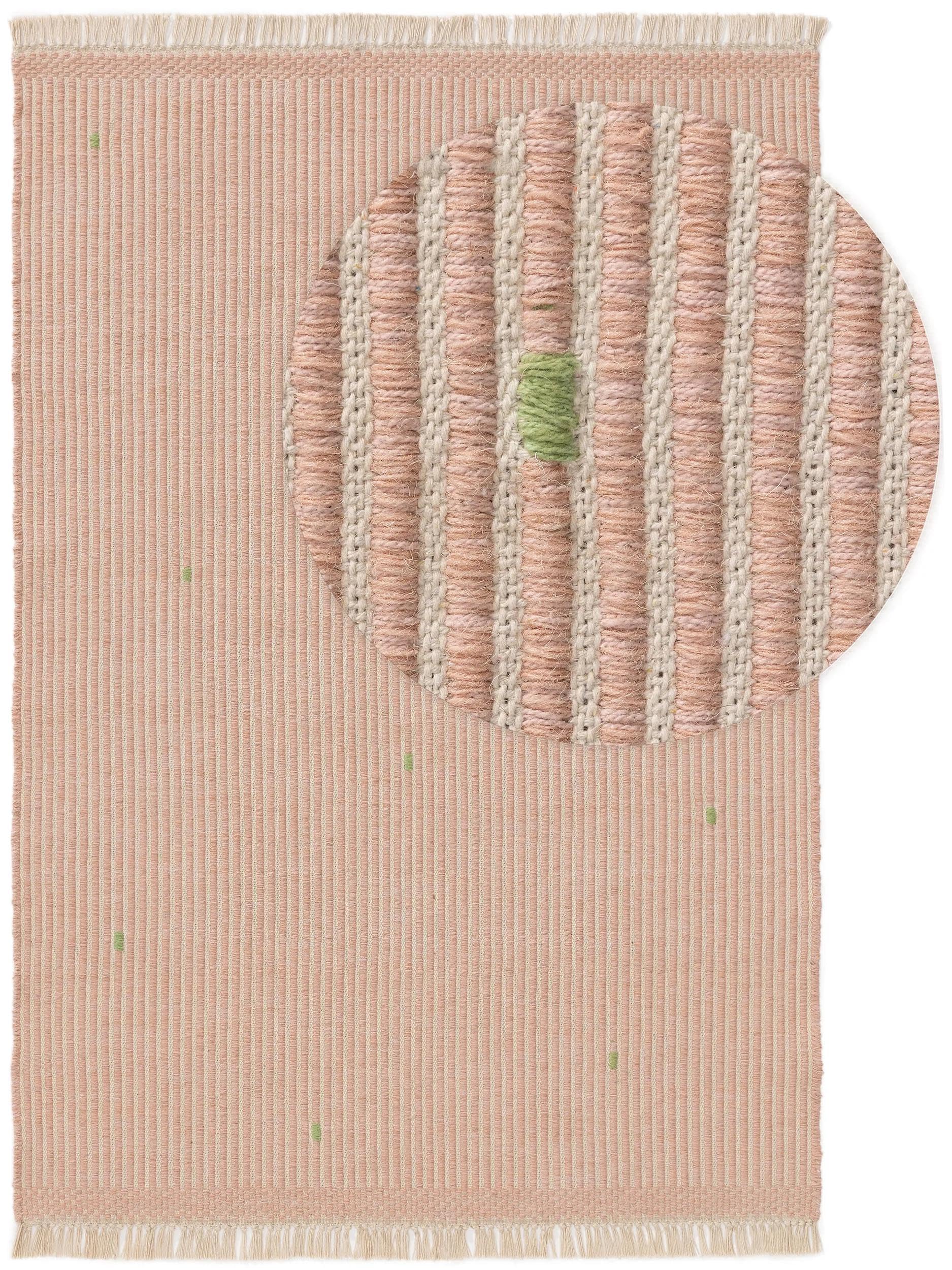 benuta lytte Bruno - Tappeto rettangolare per bambini, in cotone, facile da pulire, 90 x 130 cm, colore: Rosa