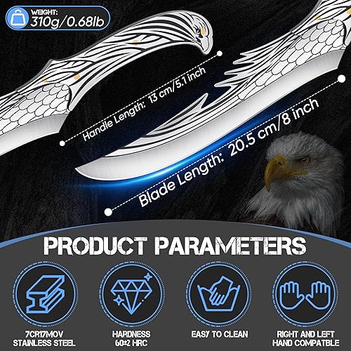 Miniatura 36 de ROCOCO Cuchillo japonés de Damasco – Cuchillos afilados para pelar frutas y carne, para el hogar, cocina, barbacoa, 5.3 pulgadas