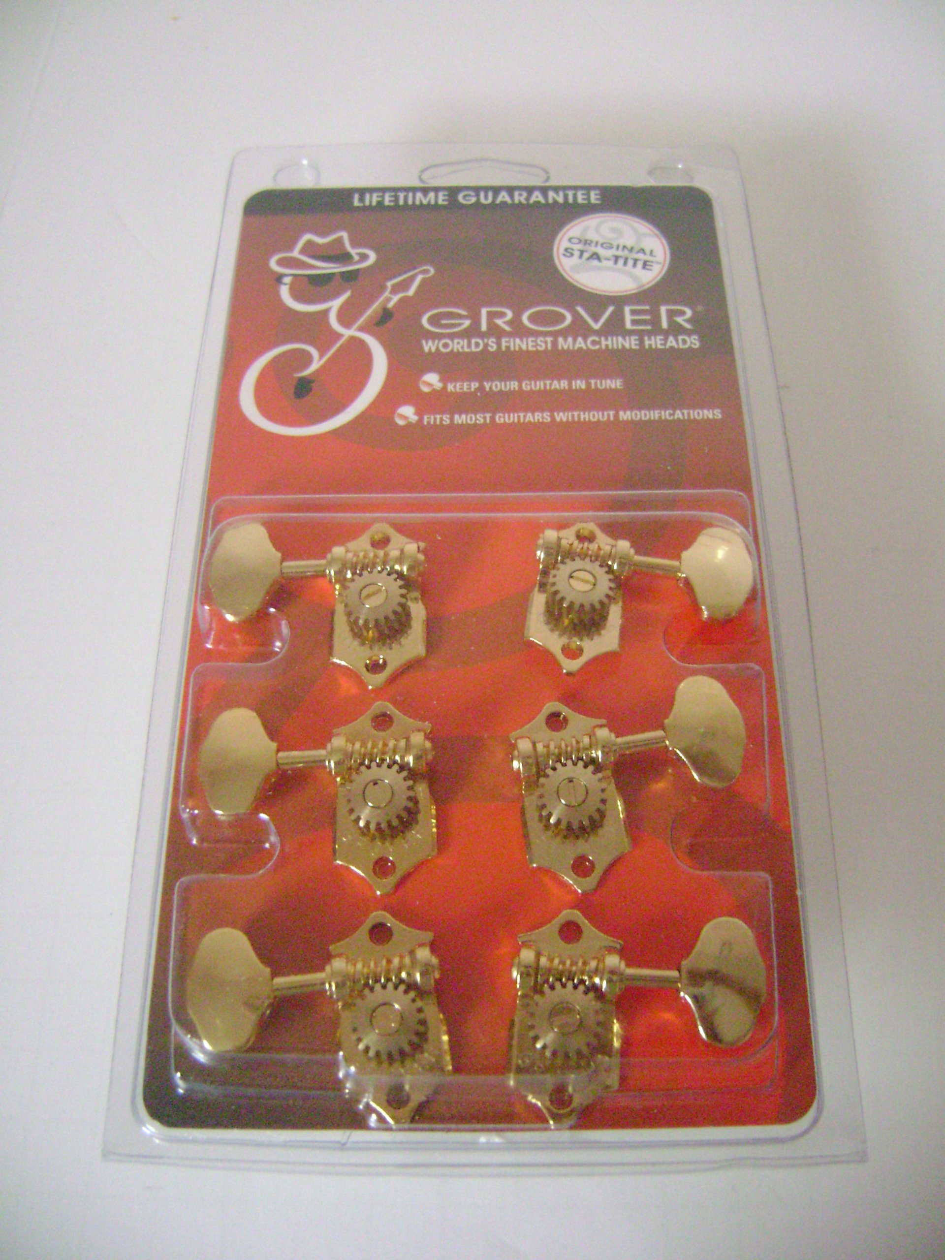 Grover, H97-18GA, Sta-Tite 18:1 Guitar Tuner/Machine, Vintage Style, Horizontal