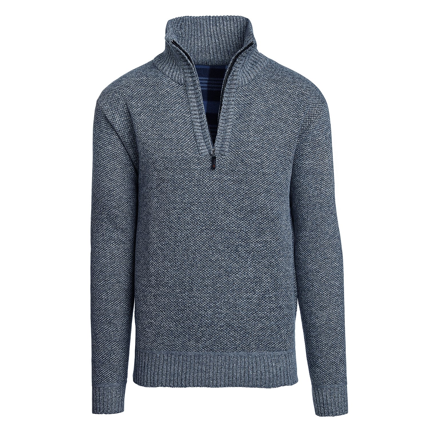 Men's Casual Lightweight Warm Winter Outwear Half Zip Fleece Sweater Jacket Coat