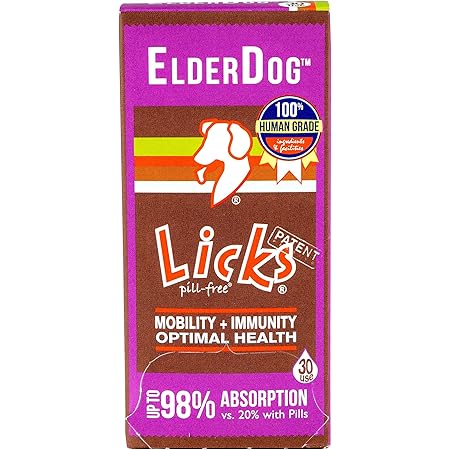 licks dog vitamins