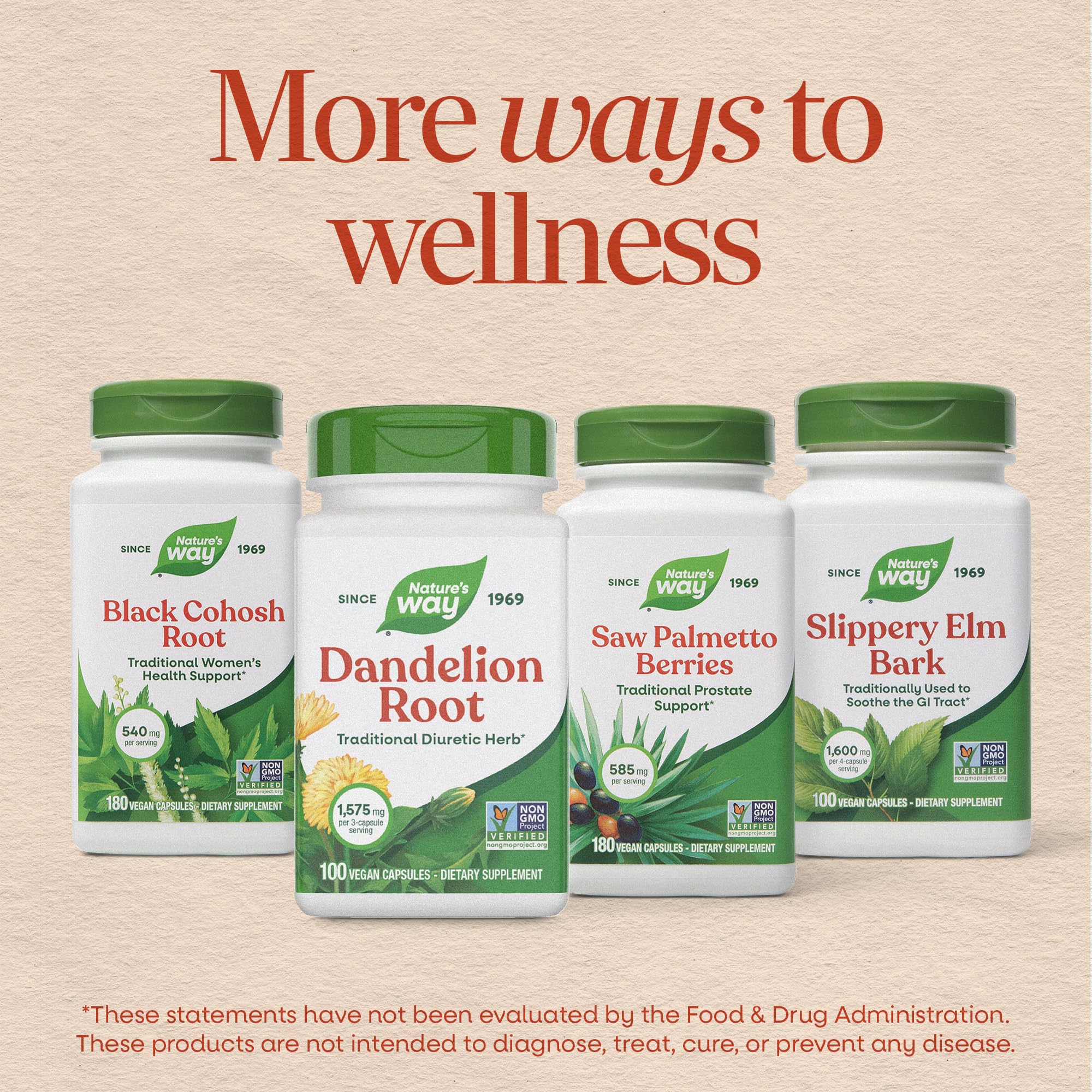 Nature's Way Dandelion Root Capsules, 1,575 mg per Seving, 180 ct — Amazon image 8
