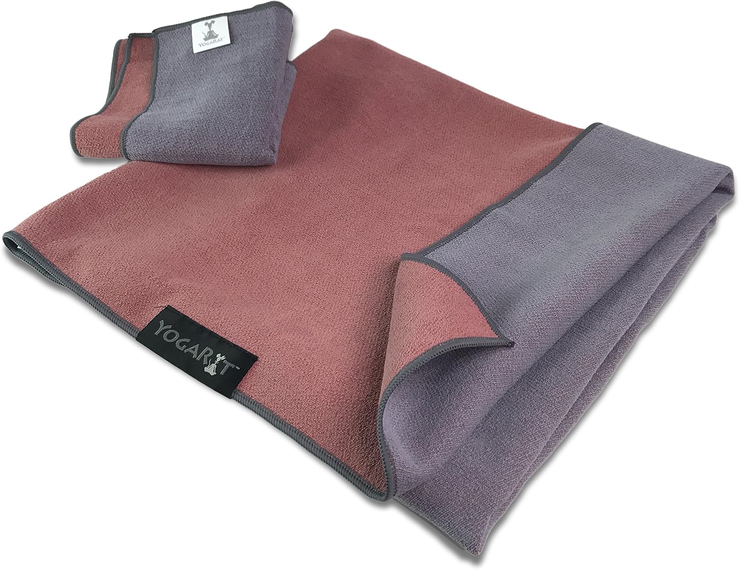 YogaRat Yoga Towel - 100% Microfiber - Multiple Sizes - Non-Slip - Absorbent - Thin - Lightweight Yoga Mat Towels - Yoga Hand Towel Option Available