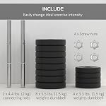 Soozier Adjustable Dumbbells 2 x 33 lbs Weight Set for Body Fitness Lifting Training, Dumbbell Hand Weight Barbell for Home Office Gym, Black
