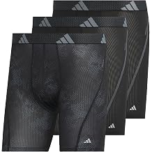 adidas Men's Performance Athletic Mesh Boxer Brief Underwear 3-pack, Moisture Wicking, Sport Comfort Boxer Briefs pack of 3