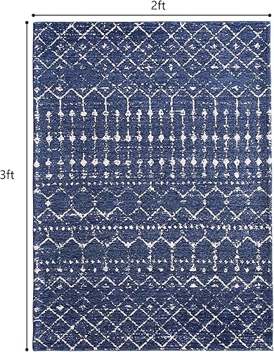 Miniatura 2 de AMIDA Alfombras de área para sala de estar, 5 x 7 pies, lavables a máquina, suaves, bohemias, marroquíes, florales, delgadas, para interiores,